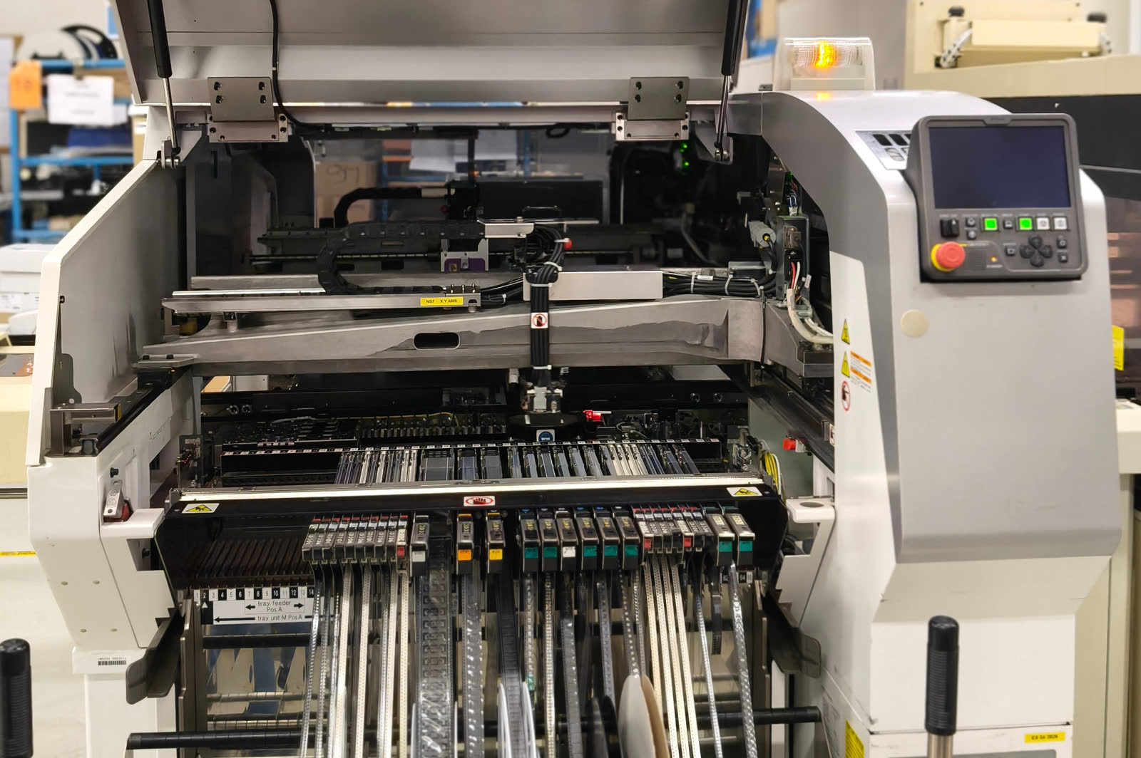 EUnify pick-and-place machine on the factory floor
